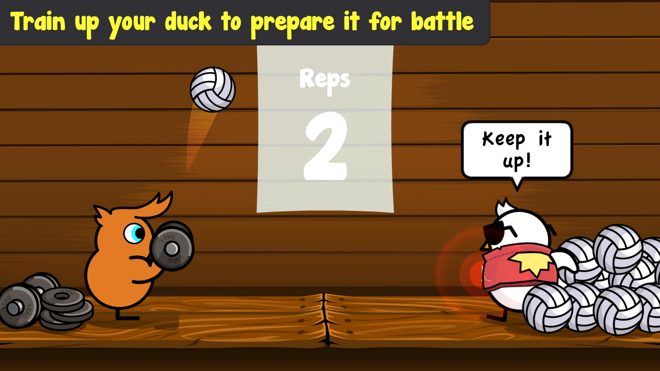 Train your duck for battle