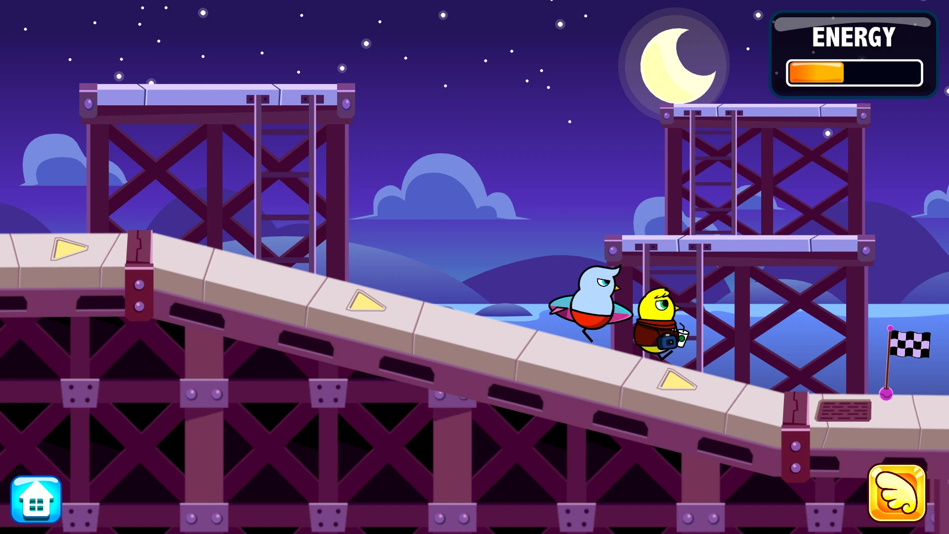 Race rivals across the moon