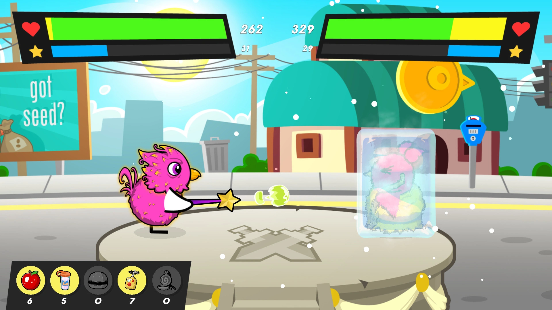 Battle rival ducks