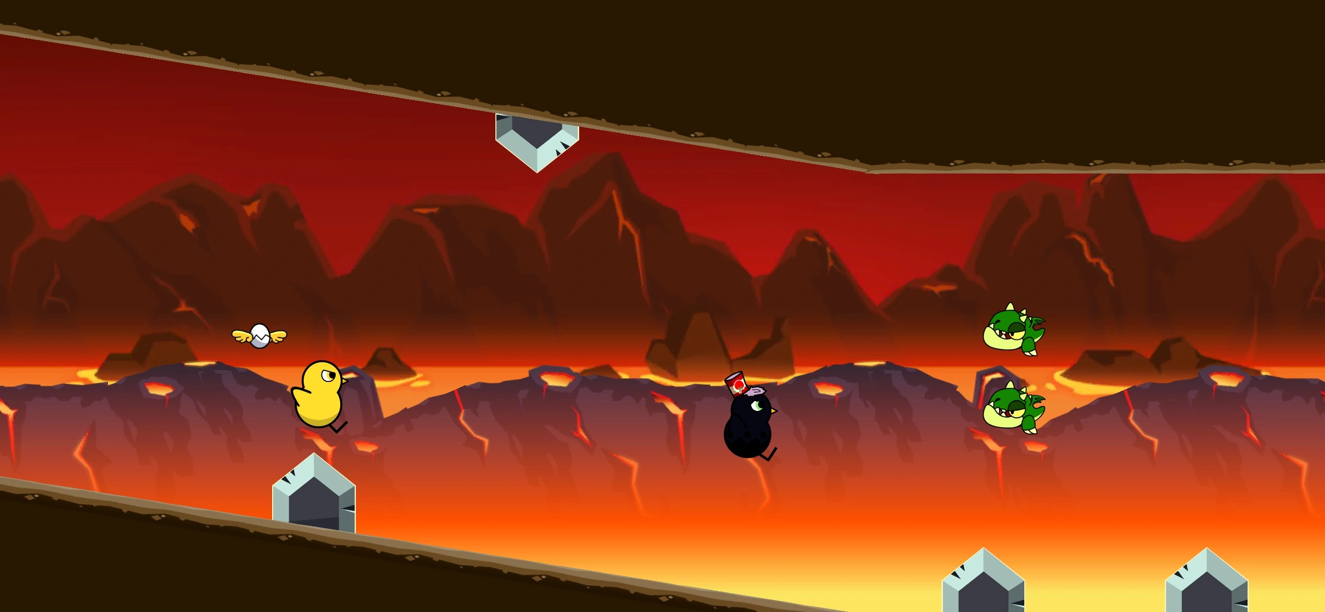 Explore the lava cavern